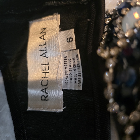 Rachel Allan Black and Blue Embellished Prom/Homecoming Dress - Picture 12 of 12